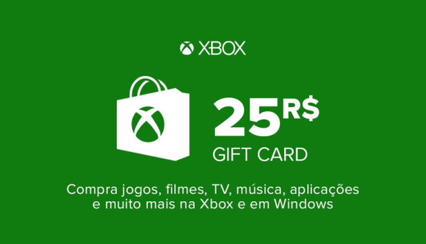 Microsoft Store Carte cadeau Xbox Live 25 BRL