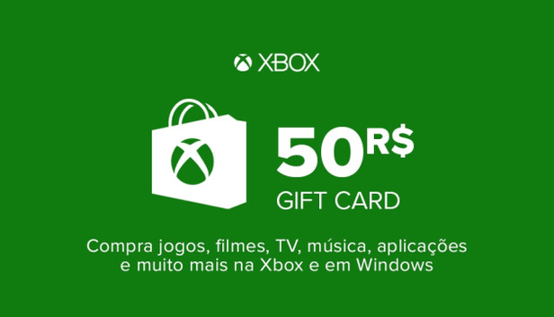 Microsoft Store Carte cadeau Xbox Live 50 BRL